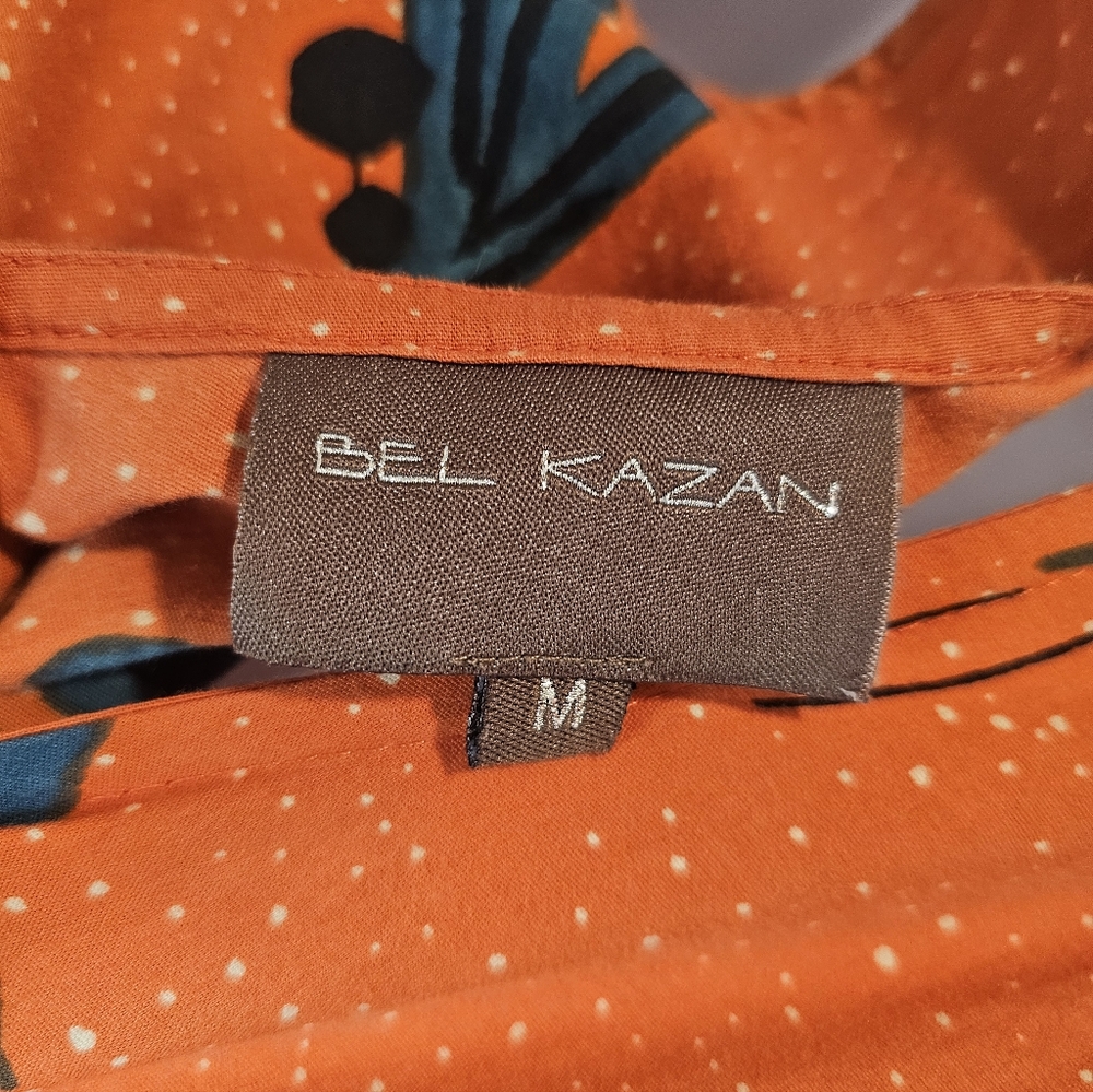 Bel Kazan Wide Leg Sleeveless Jumpsuit in Rust with Black Floral Print - Picture 3 of 3